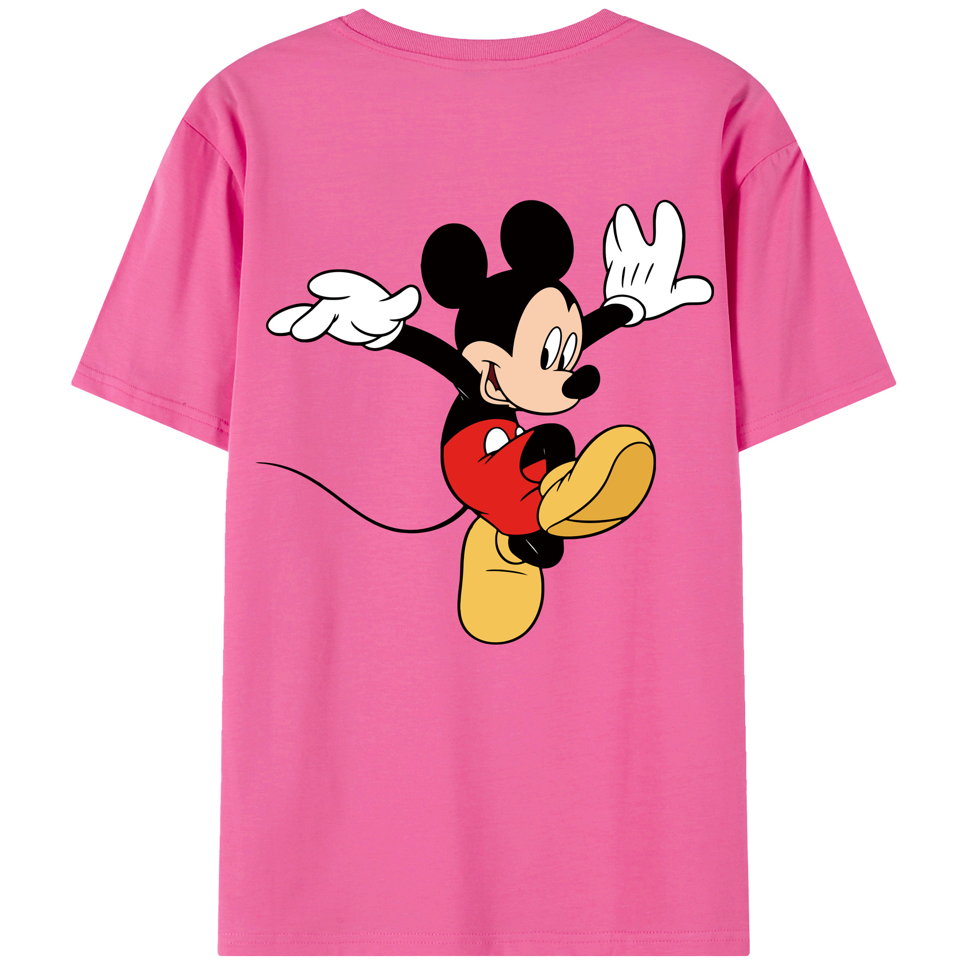 ミッキーマウス Mickey Mouse レディース半袖Tシャツ(バックプリント)